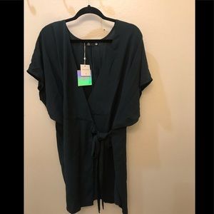 Plus Size Kimono Sleeve Wrap Dress MISSGUIDED NWT